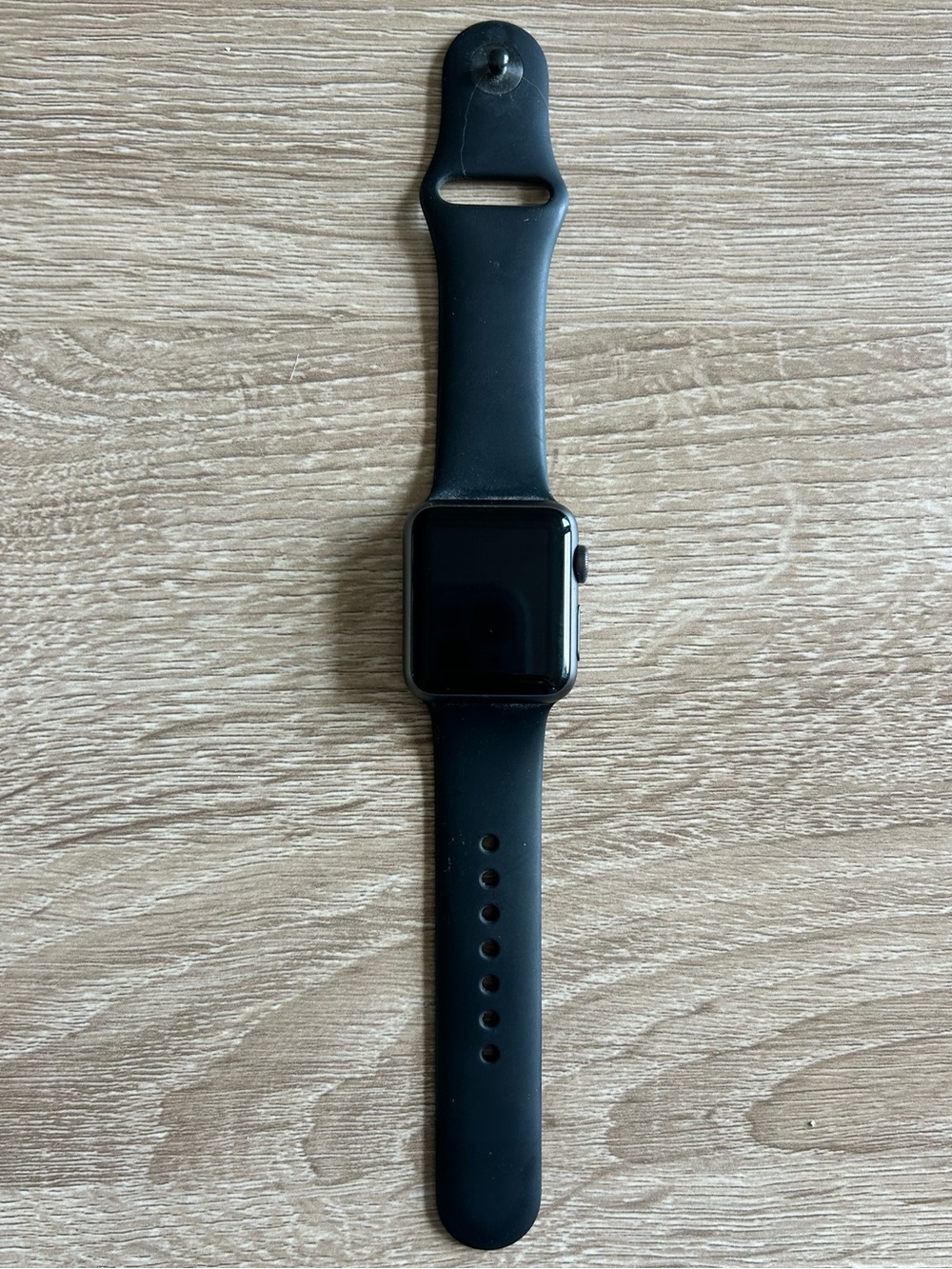 Black Apple Watch 7 series with Silicone Band